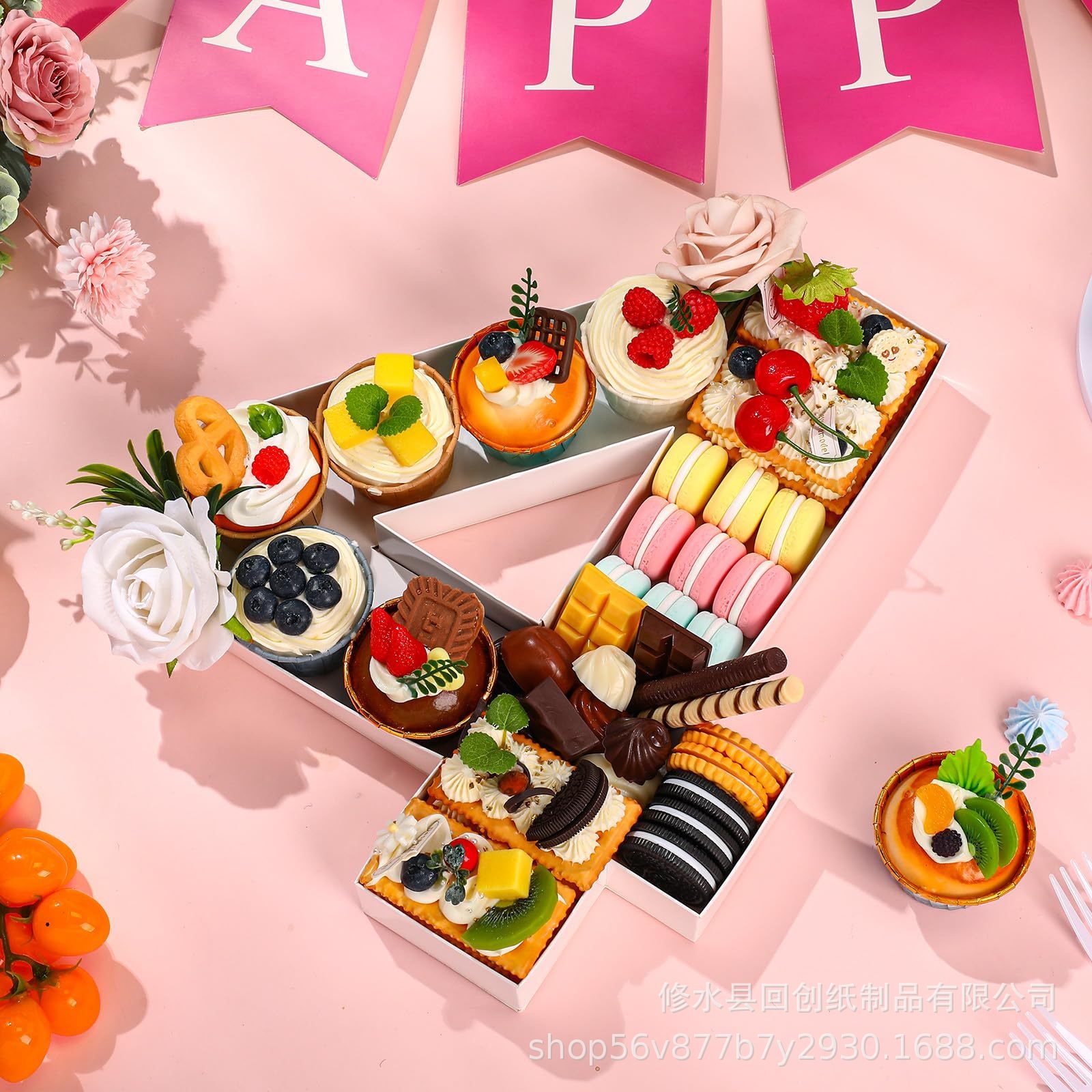 Food Snacks For Baby Shower - 0-9 numero vassoi per alimenti decorazione