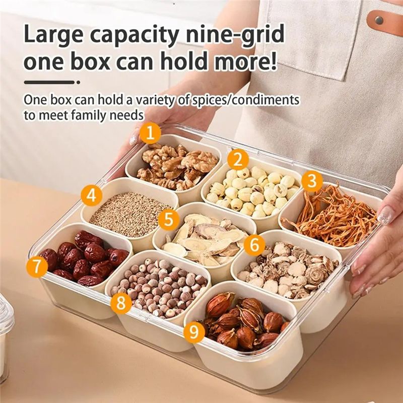 Vassoio da portata diviso in 9 - Food Snacks Box recensione e prezzo