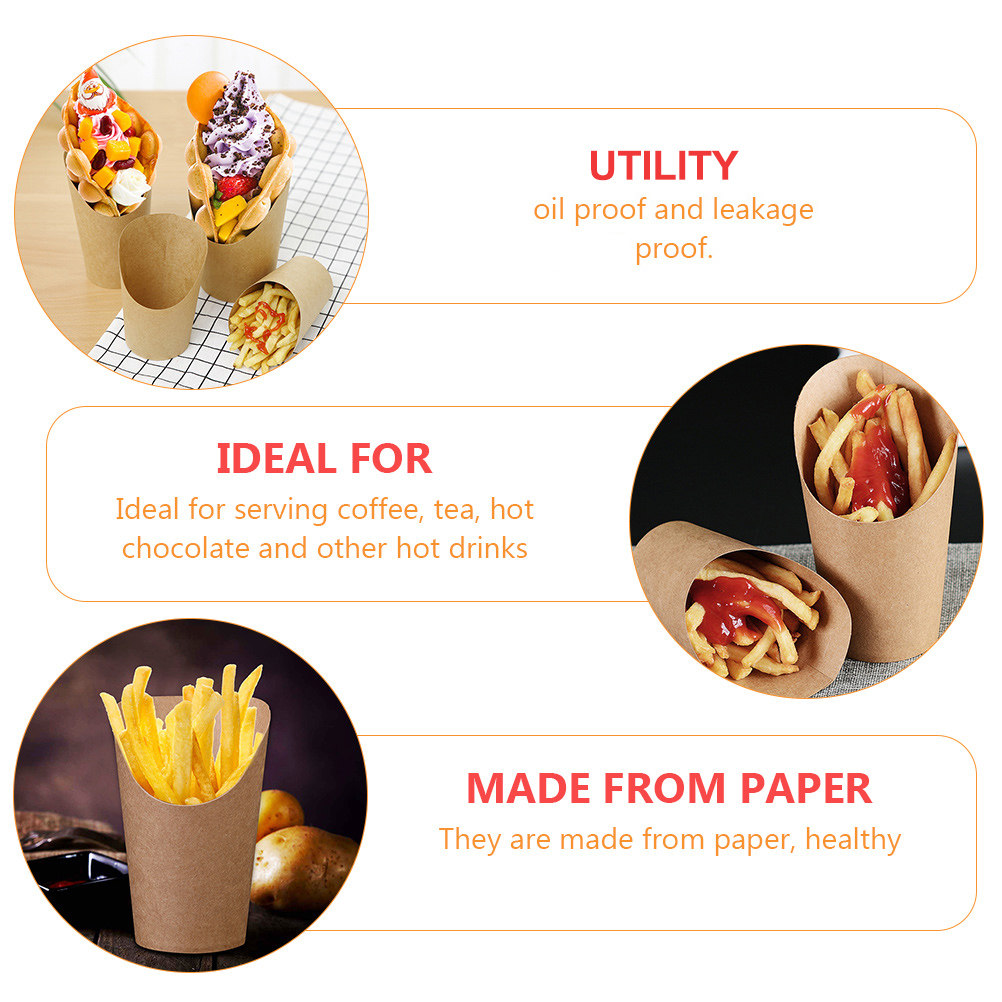 50 coni in carta kraft biodegr - Food Day Snacks recensione e prezzo